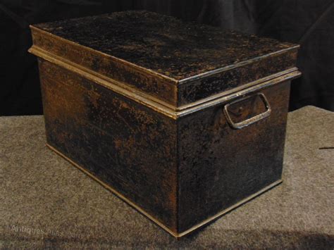 antique metal deed box|Antique Deed Box Antiques .